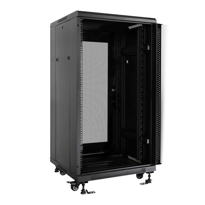 Aiten-Data-AI6822S-Armadio-da-Pavimento-22U---Larghezza-600---ProfonditA A -800---senza-Accessori---Ruote-con-Freno---Colo