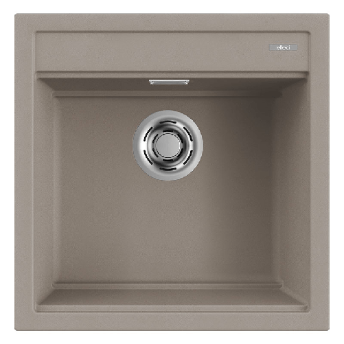 Elleci-Lavello-Incasso-1-vasca-51x51-Best-104-Granitek-Grigio-Tortora-LGB10443