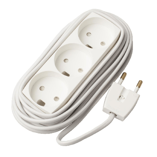 Microconnect GRUELU3H050 prolunghe e multiple 5 m 3 presa(e) AC Bianco