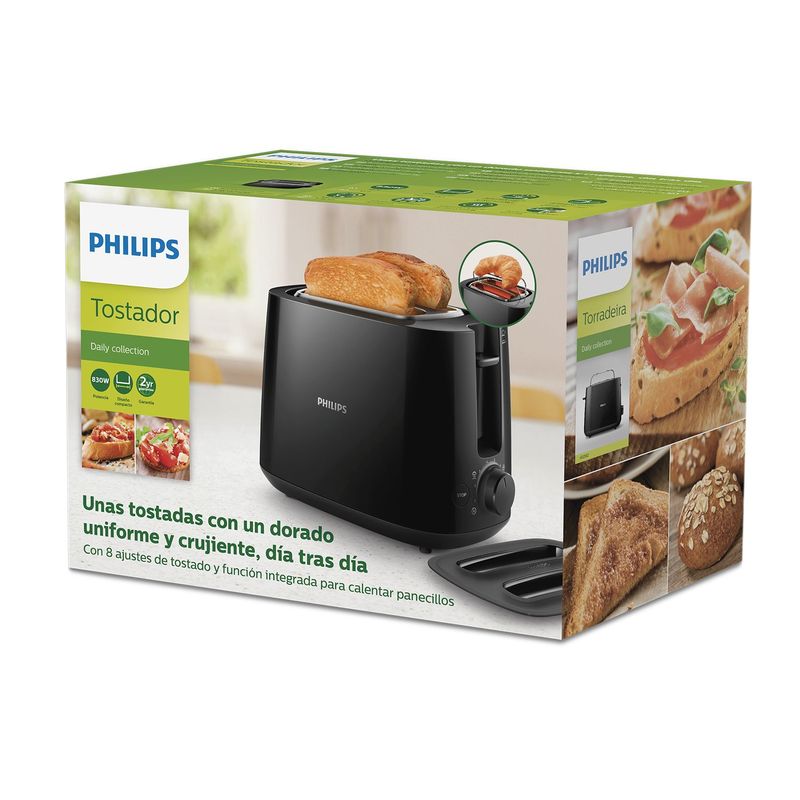 Philips-Daily-Collection-HD2582-90-tostapane-8-2-fetta-e-830-W-Nero