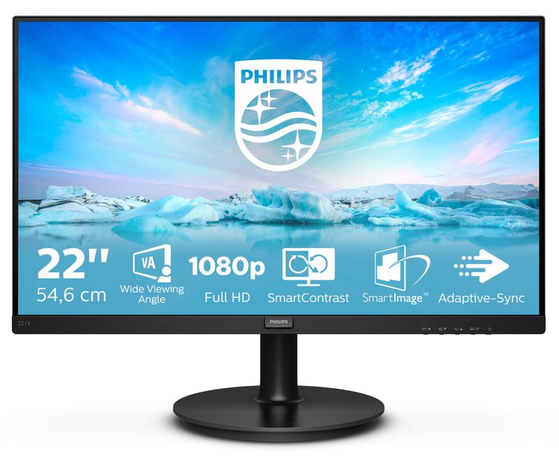 Philips-V-Line-221V8-01-Monitor-PC-546-cm--21.5---1920-x-1080-Pixel-Full-HD-LCD-Nero