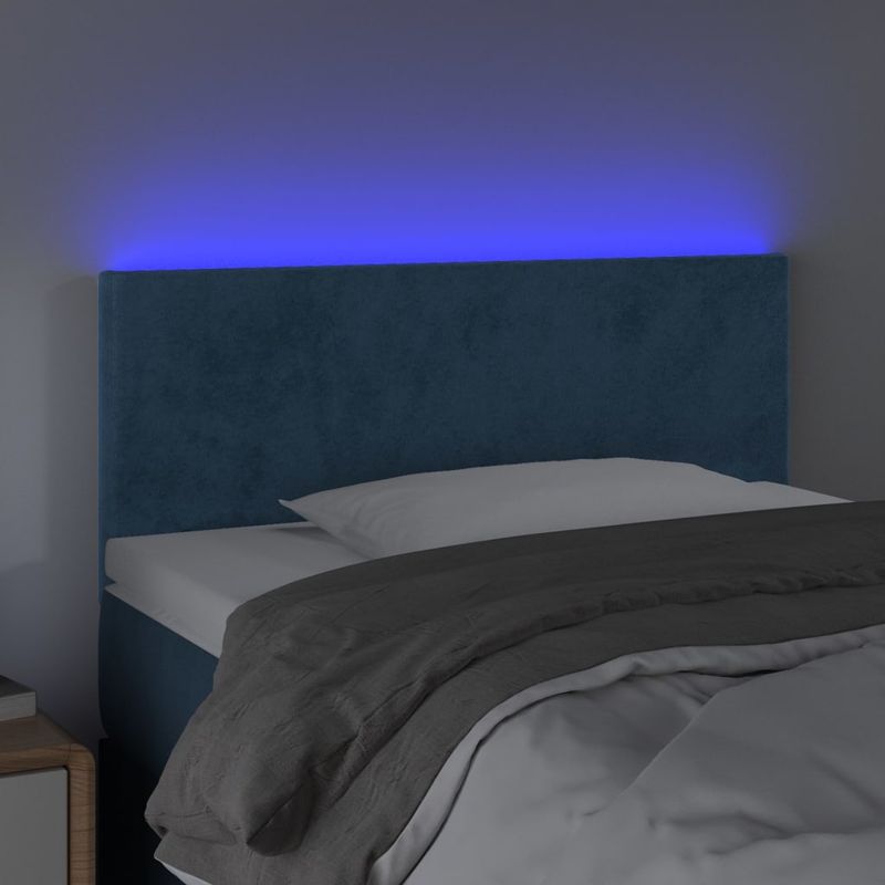Testiera-a-LED-Blu-Scuro-160x5x118-128-cm-in-Velluto