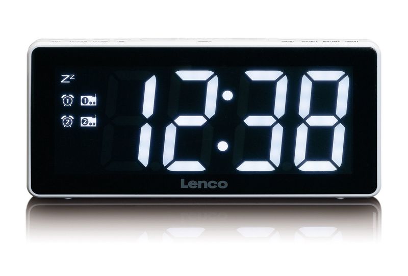 Lenco-CR-30-Orologio-Analogico-Bianco