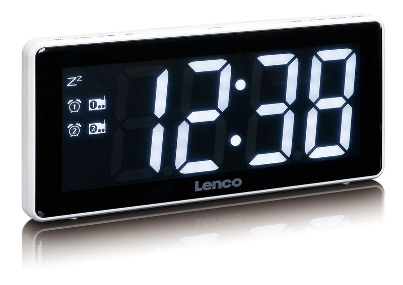 Lenco-CR-30-Orologio-Analogico-Bianco