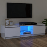 vidaXL-Mobile-Porta-TV-con-Luci-LED-Bianco-Lucido-120x30x355-cm