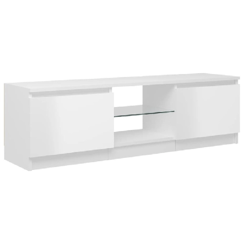 vidaXL-Mobile-Porta-TV-con-Luci-LED-Bianco-Lucido-120x30x355-cm