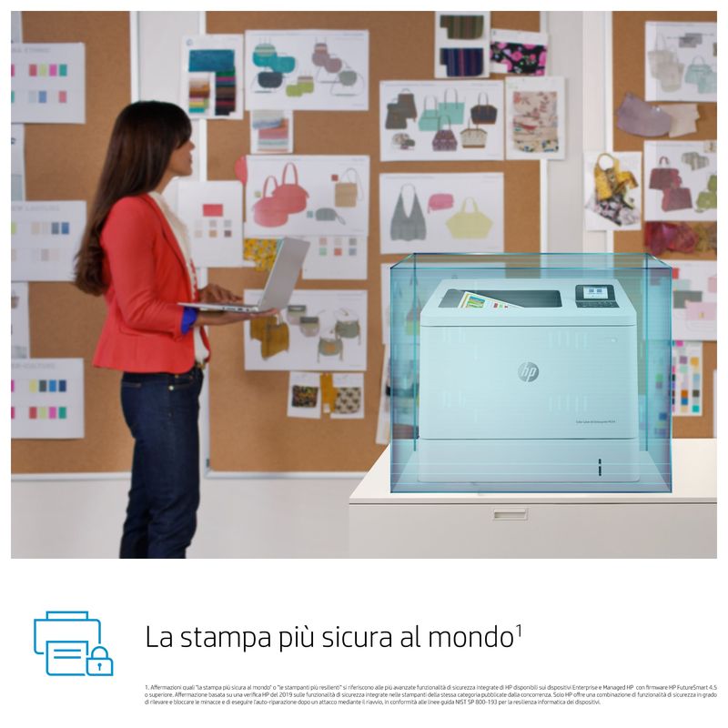 HP-Color-LaserJet-Enterprise-Stampante-Enterprise-Color-LaserJet-M554dn-Stampa-Porta-USB-frontale-Stampa-fronte-retro