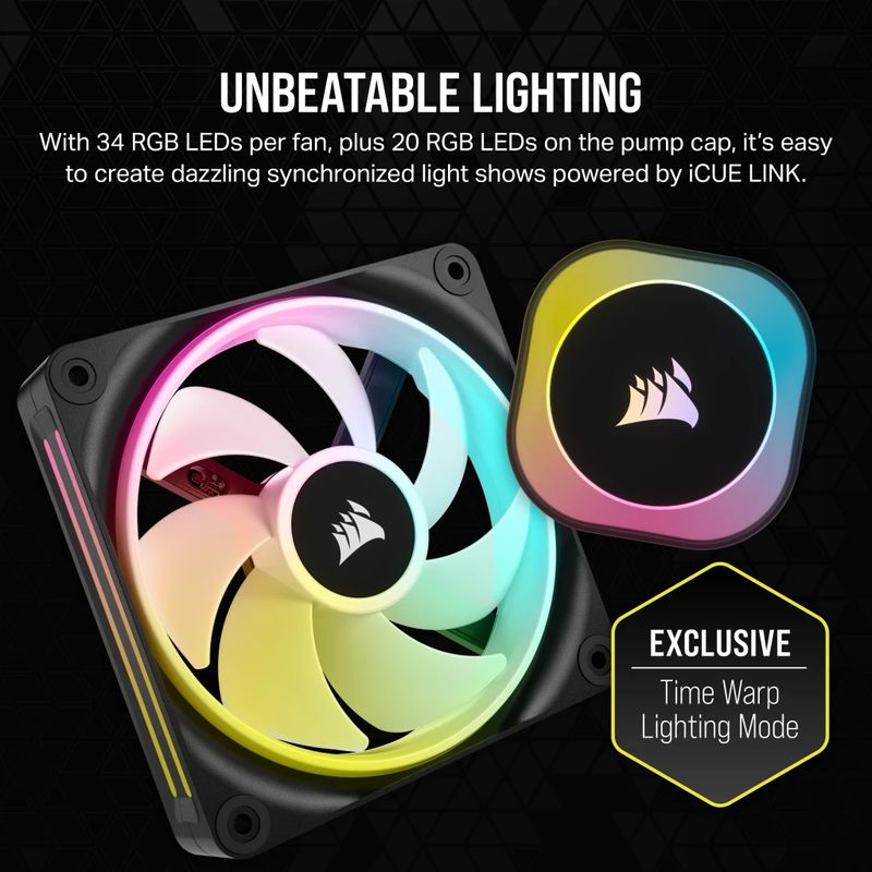 Corsair-H100I-Processore-Kit-di-raffreddamento-a-liquido-12-cm-Nero--Corsair-iCUE-LINK-H100i-240mm-RGB-Liquid-CPU-Cooler
