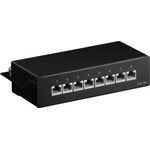 Wentronic Goobay 62065 - RJ-45 - Cat6a - S/FTP (S-STP) - 22/26 - Schwarz - Rackeinbau (62065)