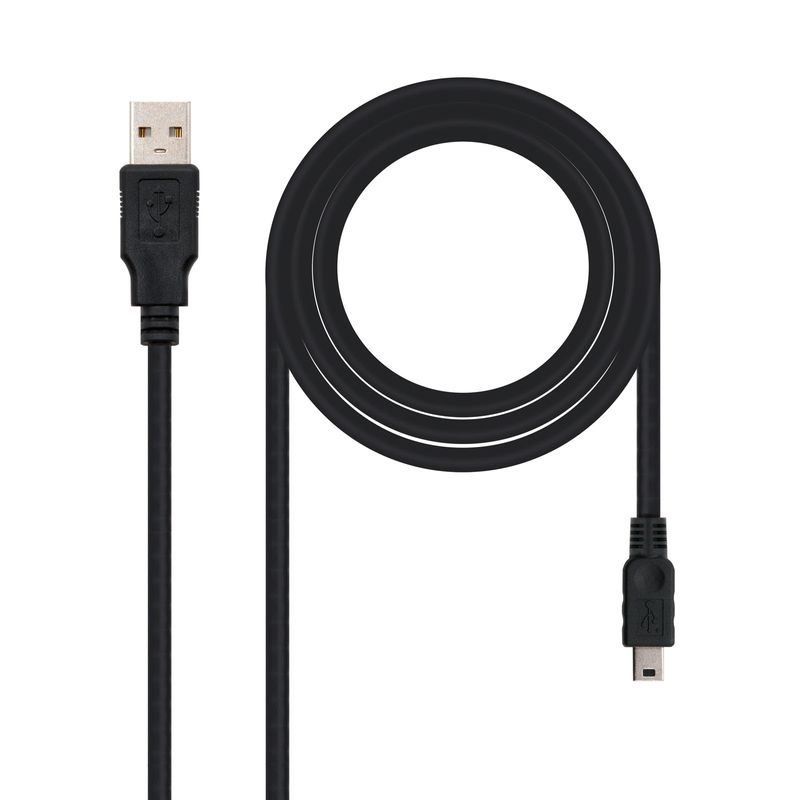 Nanocable-10.01.0401-cavo-USB-1-m-USB-2.0-USB-A-Mini-USB-B-Nero