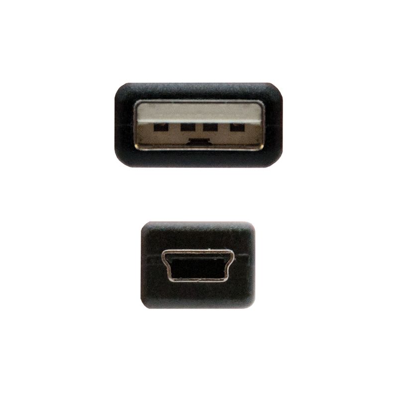 Nanocable-10.01.0401-cavo-USB-1-m-USB-2.0-USB-A-Mini-USB-B-Nero