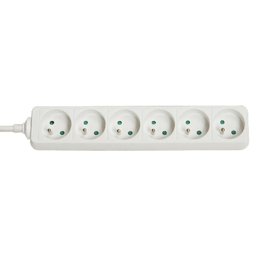 Lindy-73125-prolunghe-e-multiple-6-presa-e--AC-Interno-Bianco--6-Way-French-Schuko-Mains---Power-Extension-White---Warr