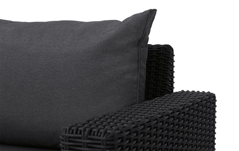 CALIFORNIA-SOFA-3-SEATER-CON-CUSCINI-SEDUTA-SCHIENALE---198X68X715H---ROUND-WICKER-6-MM---GRAFITE-------