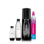 Sodastream Megapack Terra Gasatore d'Acqua Nero 2 Bottiglie da 1 Litro 1 Bottiglia da 0,5 Litro 1 Cilindro Co2