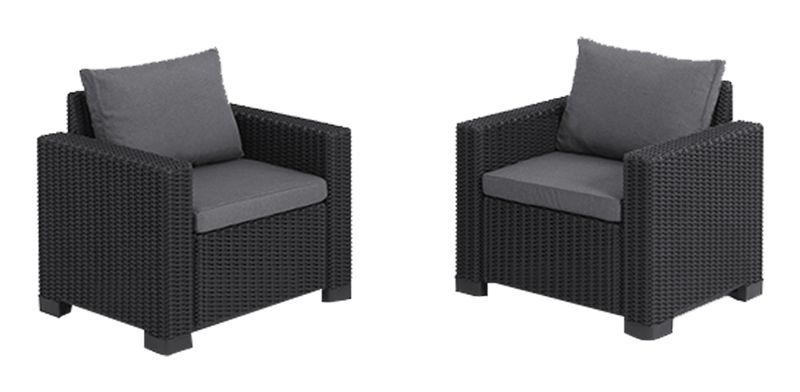 Keter-California-Set-Poltrone-Doppie-con-Cuscini-in-Round-Wicker-6-mm-Grafite-83x68x715H