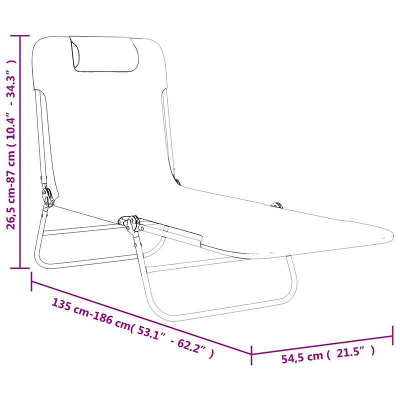 vidaXL-Lettini-Prendisole-2-pz-Grigi-in-Textilene-e-Acciaio