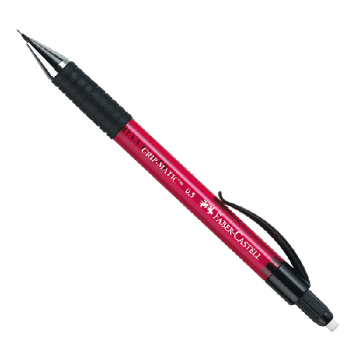 PORTAMINE-05MM-GRIP-MATIC-Fusto-rosso-FABER-CASTELL