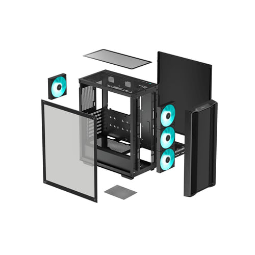 Deepcool-Case-Mid-Tower-CC560-V2-Nero-3-1x120-LED-Fan-TG