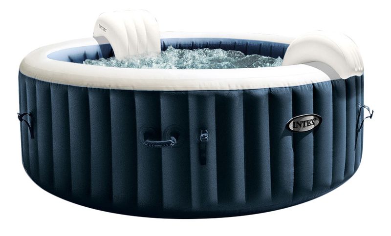 Intex-28430EX-PureSpa-Vasca-Idromassaggio-Gonfiabile-Bubble-Massage-4-posti-140-Getti-Riscaldatore-PVC-Blu-Navy-196x71-cm-Con-Accessori-4-posti-Blu-Navy