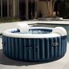 Intex-28430EX-PureSpa-Vasca-Idromassaggio-Gonfiabile-Bubble-Massage-4-posti-140-Getti-Riscaldatore-PVC-Blu-Navy-196x71-cm-Con-Accessori-4-posti-Blu-Navy
