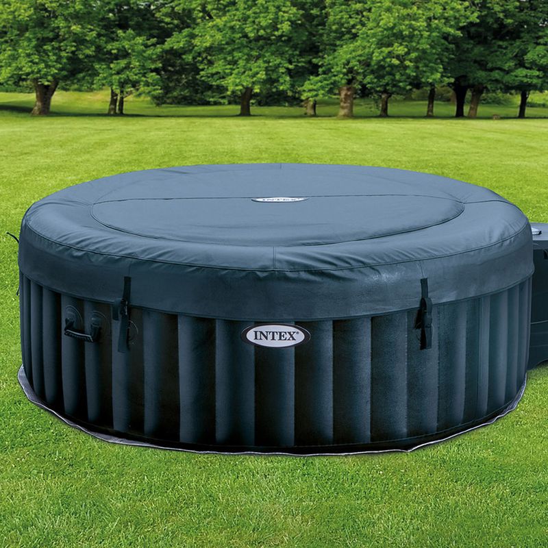 Intex-28430EX-PureSpa-Vasca-Idromassaggio-Gonfiabile-Bubble-Massage-4-posti-140-Getti-Riscaldatore-PVC-Blu-Navy-196x71-cm-Con-Accessori-4-posti-Blu-Navy