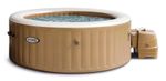 Intex-28426EX-PureSpa-Vasca-Idromassaggio-Gonfiabile-Bubble-Massage-4-posti-120-Getti-Riscaldatore-PVC-Beige-196x71-cm-Con-Accessori-4-posti-Beige
