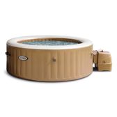 Intex 28426EX PureSpa Vasca Idromassaggio Gonfiabile Bubble Massage 4 posti 120 Getti Riscaldatore PVC Beige 196x71 cm