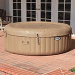 Intex-28426EX-PureSpa-Vasca-Idromassaggio-Gonfiabile-Bubble-Massage-4-posti-120-Getti-Riscaldatore-PVC-Beige-196x71-cm-Con-Accessori-4-posti-Beige