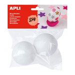 Apli Pacchetto di 2 palline di porexpan Ø 60 mm - colore bianco