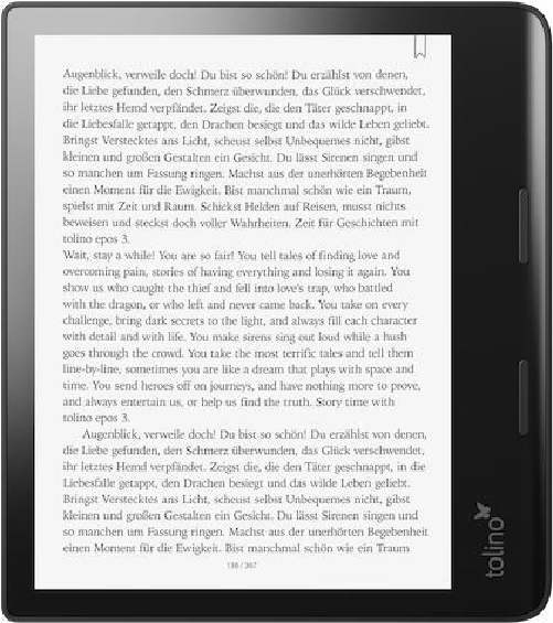 Thalia ÃÂ¢Ã¢âÂ¬ÃÂ¢ Typ: 20.3 cm (8") einfarbig E Ink Carta ÃÂ¢Ã¢âÂ¬ÃÂ¢ Touchscreen: Ja