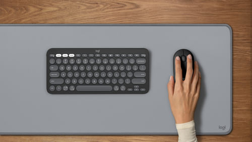 Logitech-Pebble-Mouse-2-M350s-wireless-Bluetooth-sottile-portatile-leggero-personalizzabile-clic-discreti-Easy-Switch-per-Windows-macOS-iPadOS-Android-Chrome-OS---Grafite