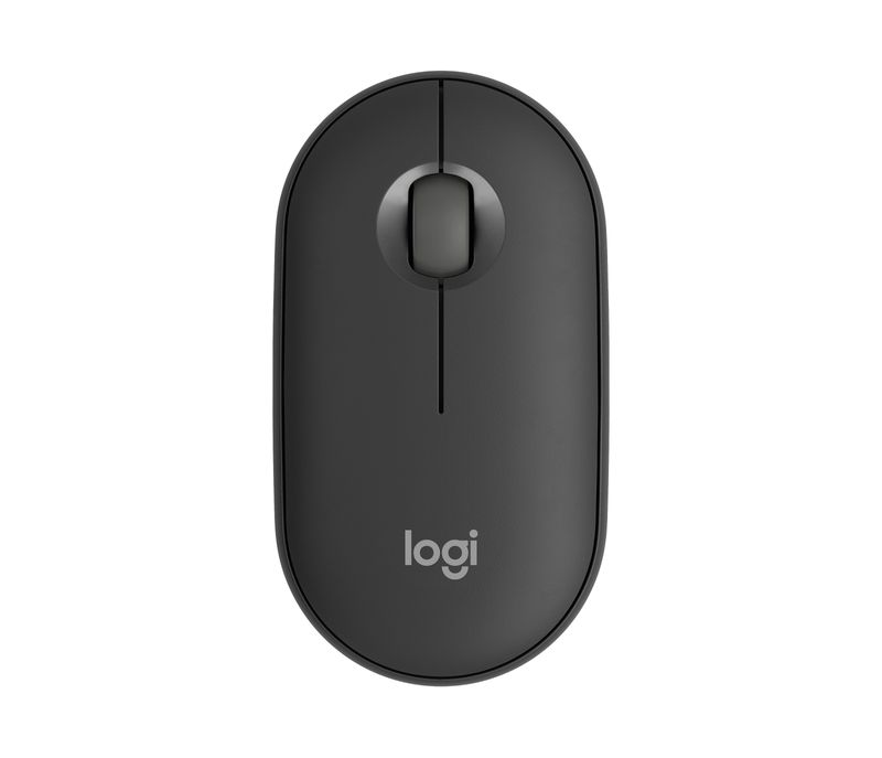Logitech-Pebble-Mouse-2-M350s-wireless-Bluetooth-sottile-portatile-leggero-personalizzabile-clic-discreti-Easy-Switch-per-Windows-macOS-iPadOS-Android-Chrome-OS---Grafite