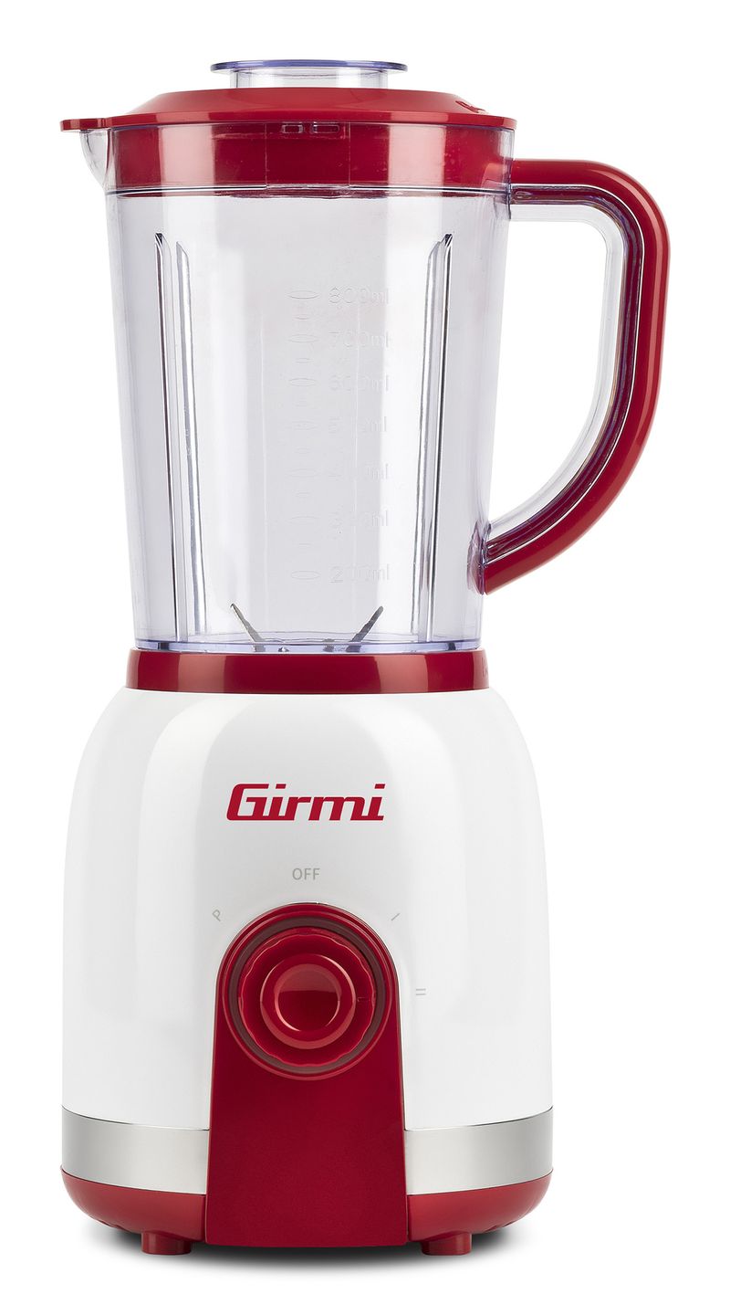 Girmi-FR27-Frullatore-350-Watt-1-Litro-6-Lame-Bianco-Rosso
