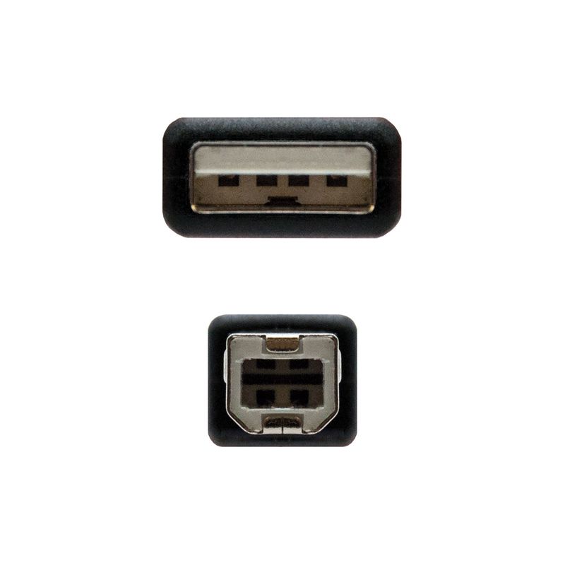 Nanocable-10.01.0105-BK-cavo-USB-45-m-USB-2.0-USB-A-USB-B-Nero