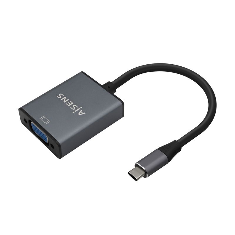 Aisens-Conversor-Aluminio-USB-C-a-VGA---USB-C-M-Hdb15-H---15cm---Color-Gris