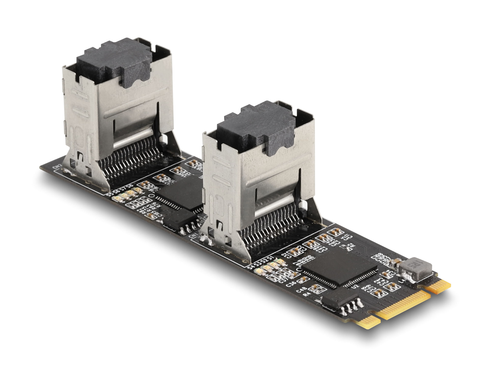 DeLOCK Convertitore M.2 2280 chiave B+M maschio a 8 x SATA