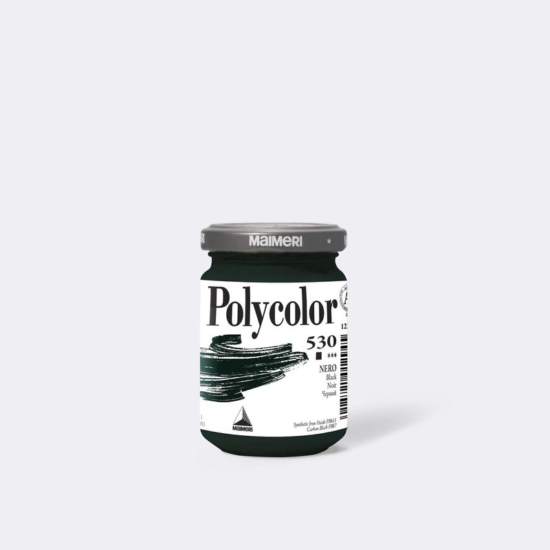 Colore-vinilico-Polycolor-vasetto-140-ml-nero-Maimeri