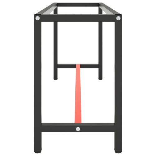 Telaio-Banco-da-Lavoro-Nero-e-Rosso-Opaco-190x50x79-cm-Metallo