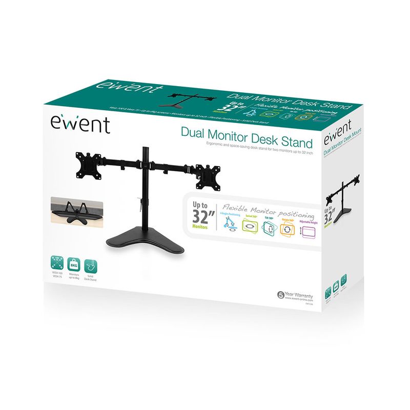 EWENT-EW1536-Supporto-Desktop-2x32--Monitor-VES