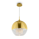 Lampadario-Contemporaneo-Fermi-Metallo-Oro-1-Luce-Diffusore-Vetro-E-Metallo