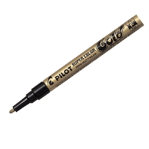 Marcatore-SUPER-COLOR-punta-fine-vernice-gold-PILOT