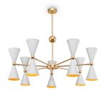Lampadario-Contemporaneo-Vesper-In-Metallo-Bianco-E-Oro-14-Luci