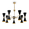 Lampadario-Contemporaneo-Vesper-In-Metallo-Nero-E-Oro-14-Luci