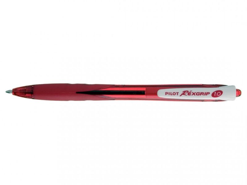 PENNA-SFERA-SCATTO-REXGRIP-BEGREEN-1.0MM-ROSSO-PILOT