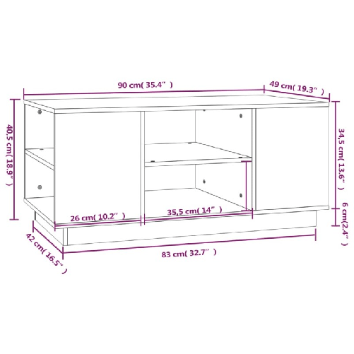 Tavolino-da-Salotto-90x49x405-cm-in-Legno-Massello-di-Pino