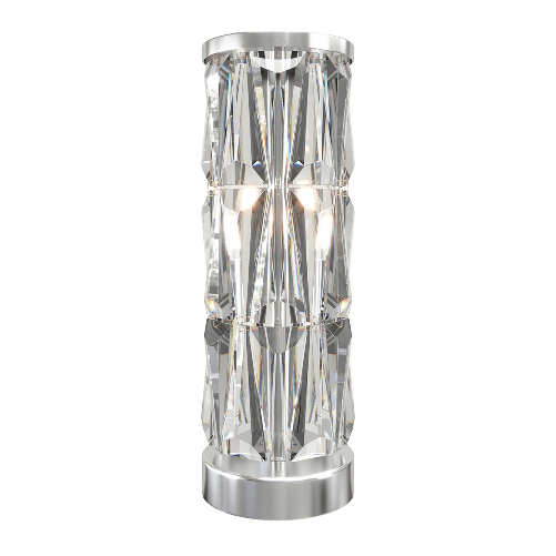 Maytoni MOD043TL-02CH lampada da tavolo E14 60 W Cromo, Trasparente