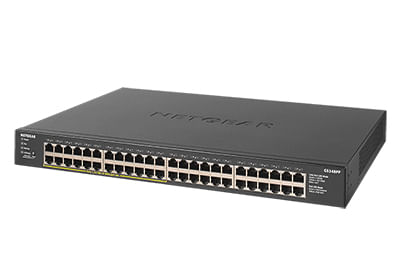 NETGEAR-GS348PP-Non-gestito-Gigabit-Ethernet--10-100-1000--Supporto-Power-over-Ethernet--PoE--Nero--48-PORT-GB-UNMGD-POE