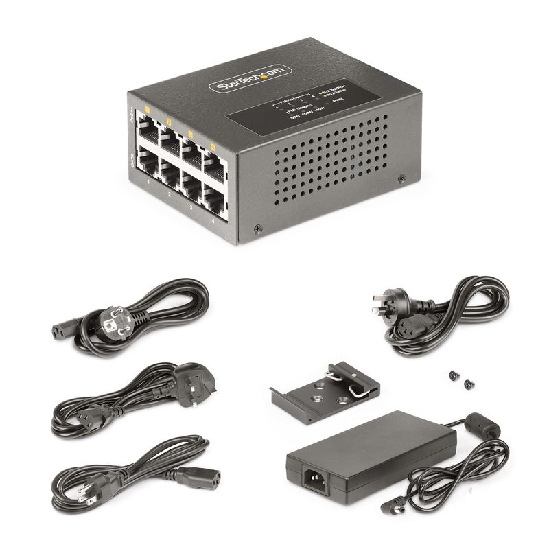StarTech.com-Iniettore-PoE---Multi-Gigabit-a-4-porte-Ethernet-5-2.5-1G--NBASE-T--PoE-PoE--PoE----802.3af-802.3at-802.3