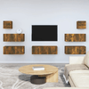 Set-di-Mobili-Porta-TV-7-pz-Rovere-Fumo-in-Legno-Multistrato