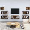 Set-di-Mobili-Porta-TV-7-pz-Rovere-Fumo-in-Legno-Multistrato